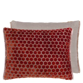 Jabot Pimento velvet cushion, 40x30