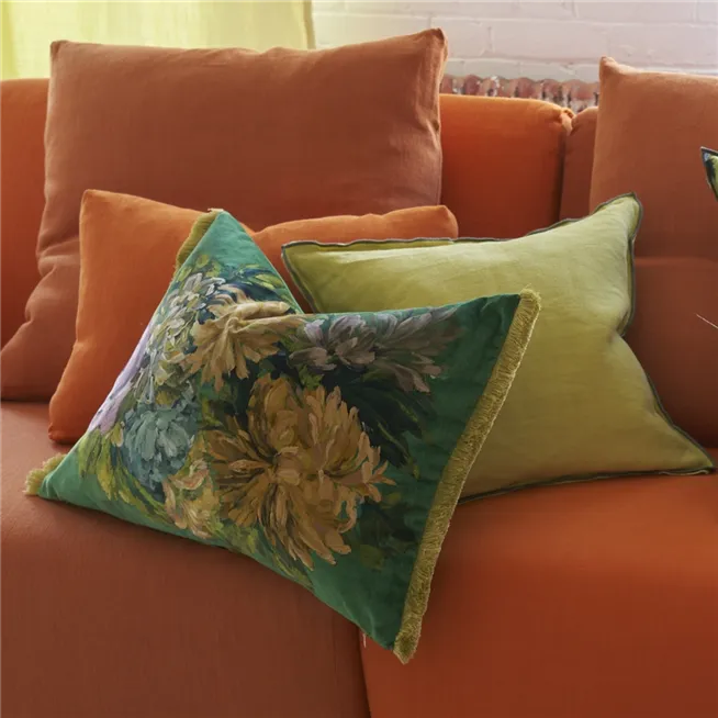 Alternative view of FLEURS D ARTISTES VELOURS VINTAGE GREEN PUTE