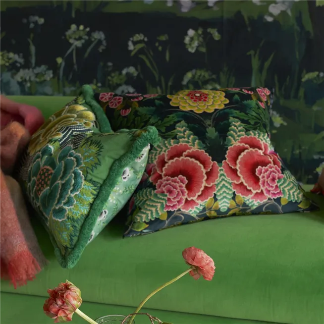 Alternative view of BROCART DECORATIF VELOURS NOIR PUTE