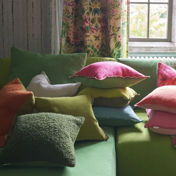 Brera Lino Thyme & Pebble Linen Cushion 43x43 - Bilde 5