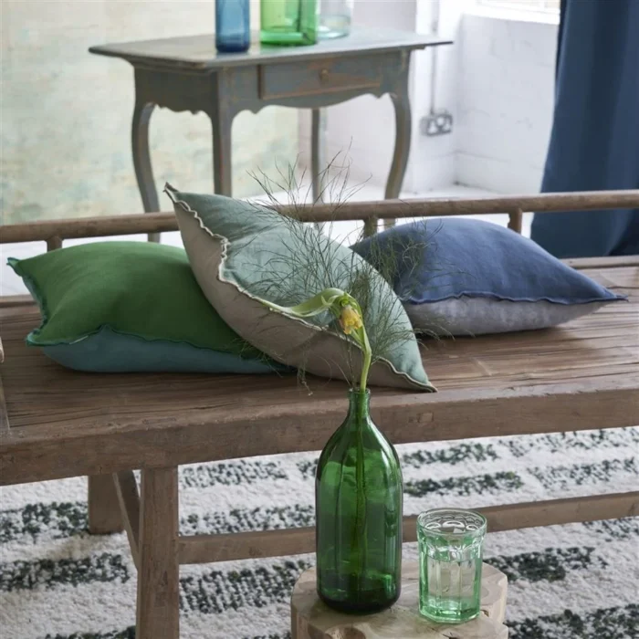 Brera Lino Thyme & Pebble Linen Cushion 43x43 - Bilde 6