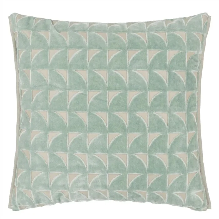 Marquise Duck Egg Velvet Cushion 50x50 - Bilde 4