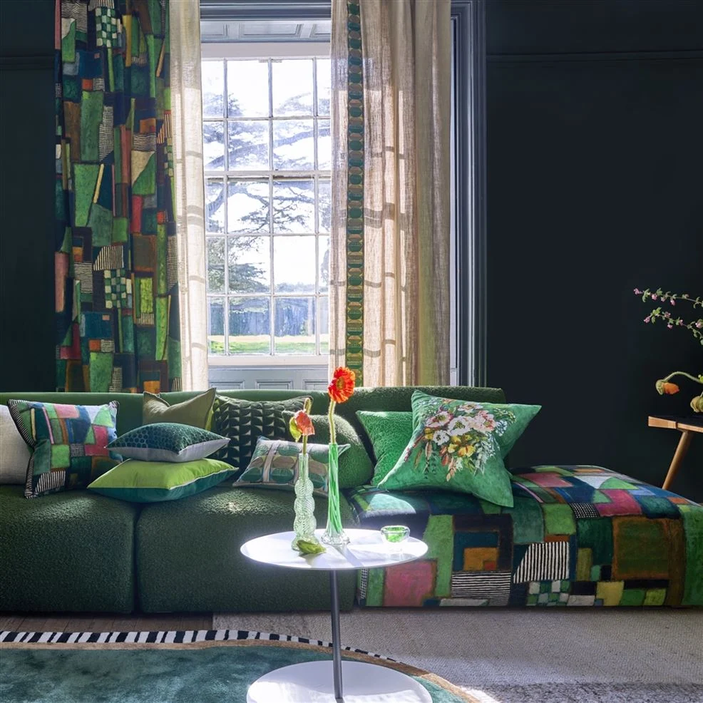 Margaretta Linen Emerald Cushion 55x55 - Bilde 5