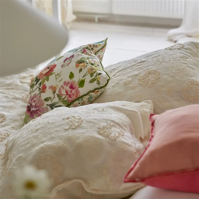Alternative view of Fiore D'acqua Peony Cotton Cushion 50x50