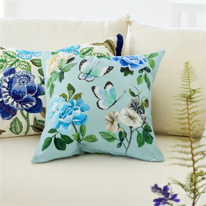 Miraflores Cobalt Cotton Cushion 50x50 - Bilde 3
