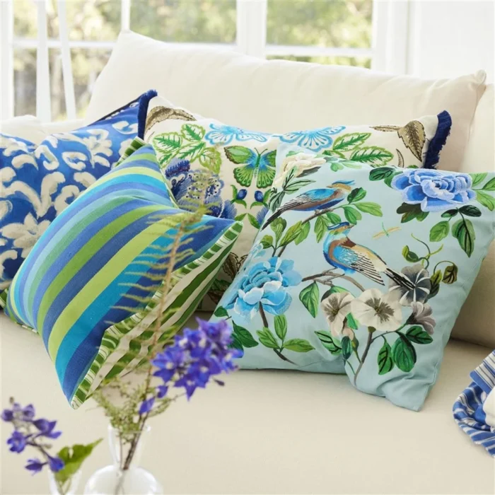 Miraflores Cobalt Cotton Cushion 50x50 - Bilde 2