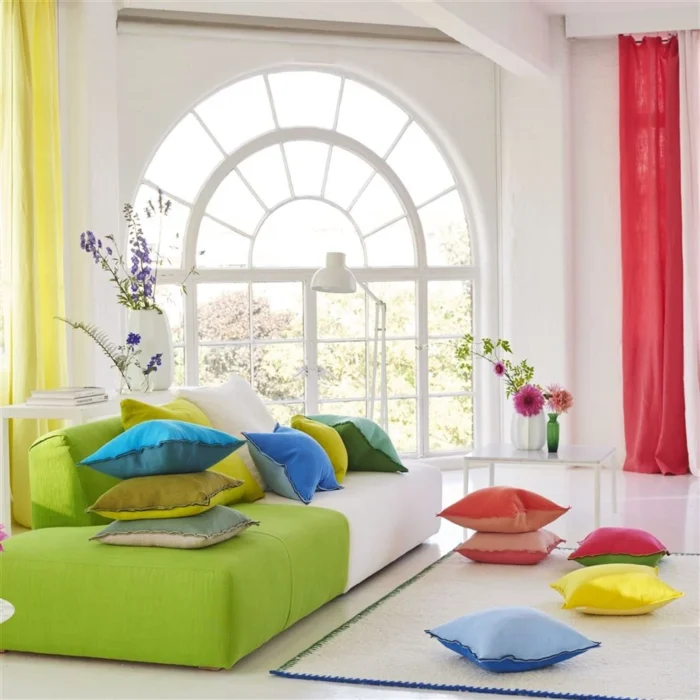 Brera Lino Thyme & Pebble Linen Cushion 43x43 - Bilde 7
