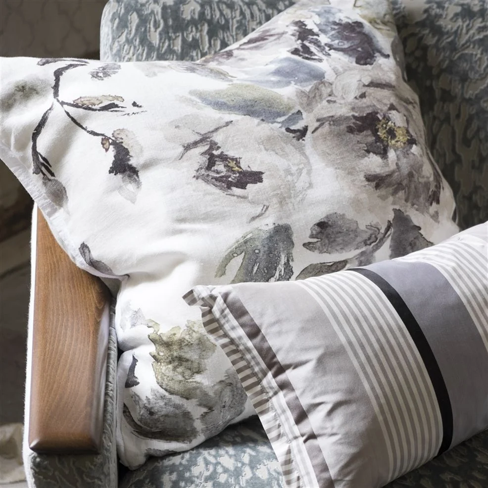 Shanghai Garden Ecru Linen Cushion 60x60 - Bilde 6