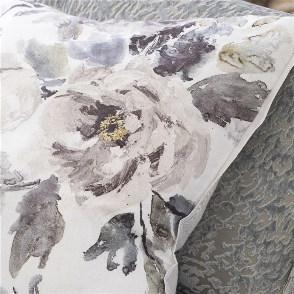 Shanghai Garden Ecru Linen Cushion 60x60 - Bilde 2