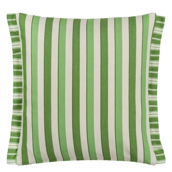 Cork Street Stripe Cobalt Cotton Cushion, 43x43 - Bilde 3