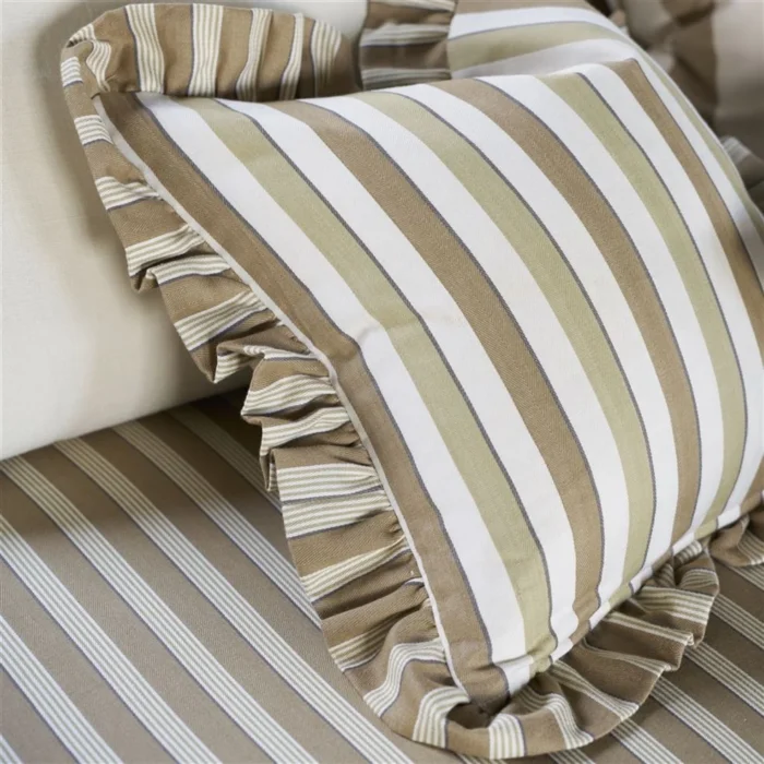 Alternative view of Berkeley Stripe Natural Cotton Cushion, 43x43