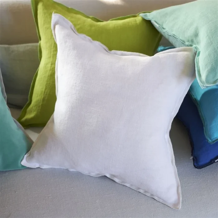 Brera Lino Alabaster & Natural linen cushion, 43x43 - Bilde 4