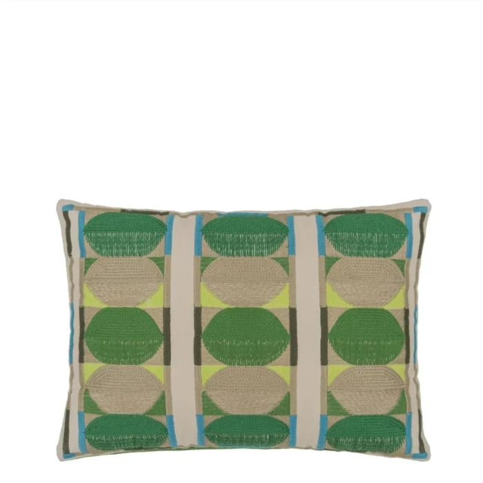 Kushime Emerald Embroidered Cotton cushion, 40x30 - Bilde 7
