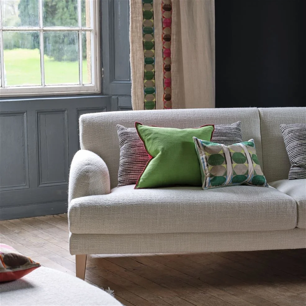 Kushime Emerald Embroidered Cotton cushion, 40x30 - Bilde 3