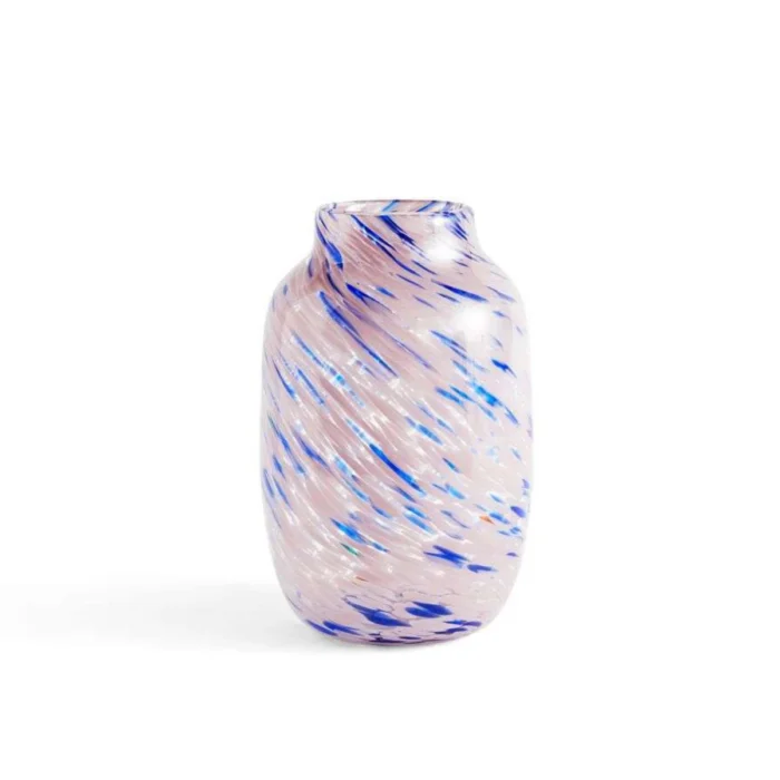 Splash vase Large Round, Rosa/Blå